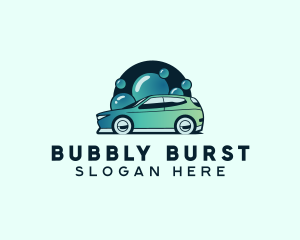 Car Cleaning Bubbles logo design