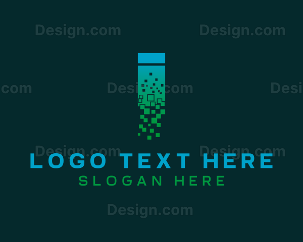 Digital Company Letter I Logo