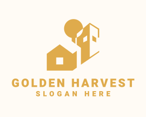 Golden Real Estate Property logo design