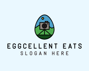 Photo Camera Egg  logo design