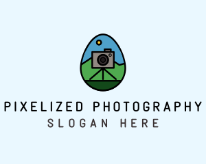 Photo Camera Egg  logo design