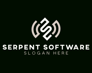 Wifi Tech Software Letter S logo design