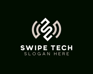 Wifi Tech Software Letter S logo design