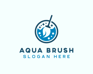 Mop Cleaning Housekeeping logo design