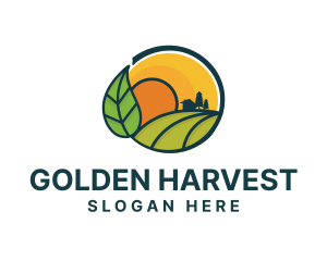 Sunset Farm Agriculture logo design