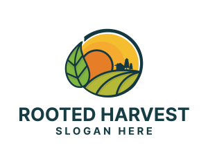 Sunset Farm Agriculture logo design