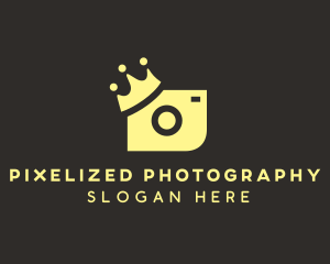 Yellow Camera Crown logo design