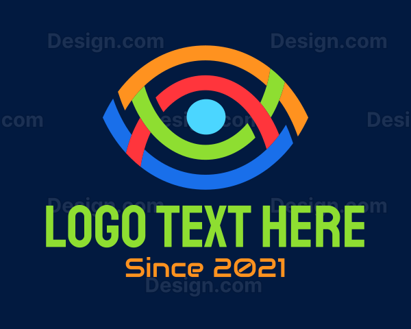 Colorful Geometric Eye Logo