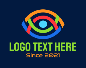 Colorful Geometric Eye logo