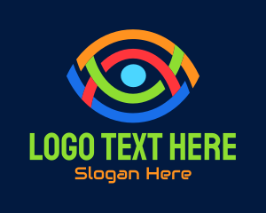 Colorful Geometric Eye Logo