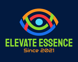 Colorful Geometric Eye logo