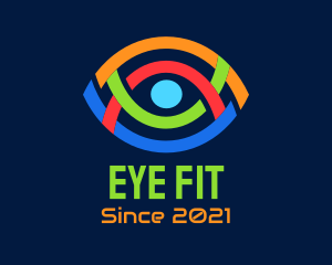 Colorful Geometric Eye logo design