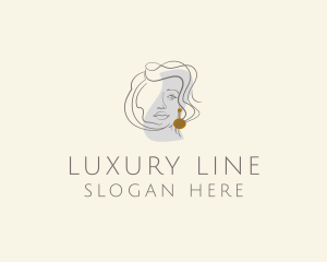 Beauty Fashion Earring  logo design