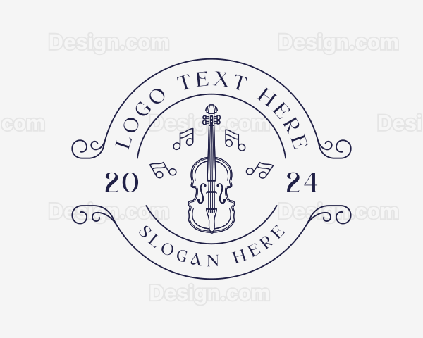 Violin Musical Instrument Logo