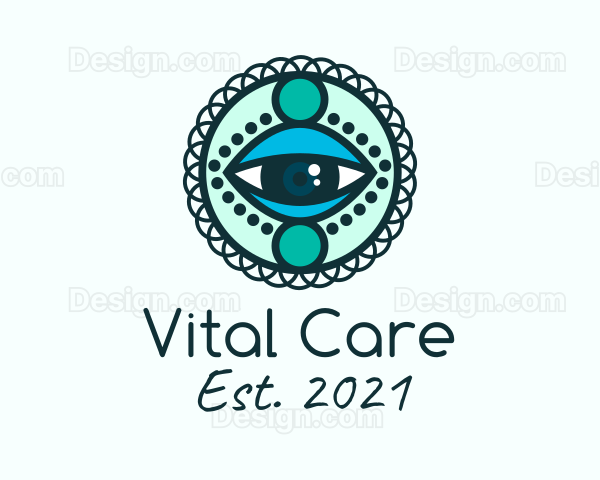 Mandala Art Eyes Logo