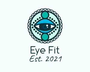 Mandala Art Eyes logo design