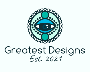 Mandala Art Eyes logo design