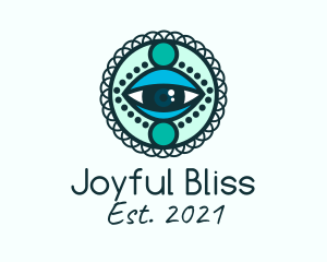 Mandala Art Eyes logo design