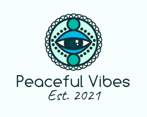 Mandala Art Eyes logo design