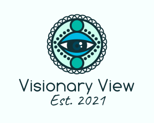 Mandala Art Eyes logo design