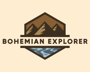 Mountain Sea Exploration  logo design