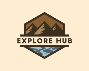 Mountain Sea Exploration  logo design