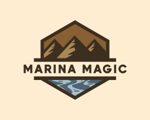 Mountain Sea Exploration  logo design