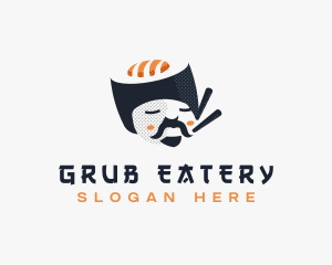 Japanese Sushi Guy logo design