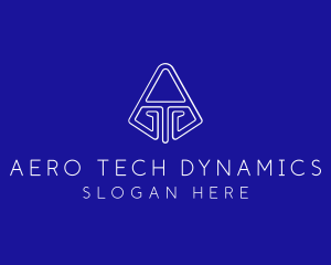 Digital Tech Letter A logo design