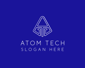 Digital Tech Letter A logo design