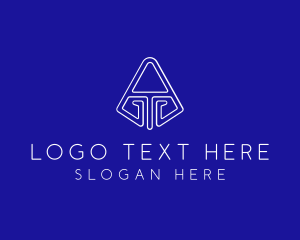 App - Cyber Tech Letter A logo design