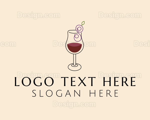 Letter S Grape Wine Logo