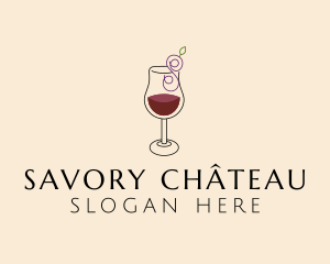 Letter S Grape Wine  logo design