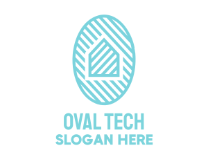 Blue House Oval logo design