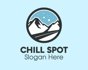 Outdoor Mountain Peak  logo design