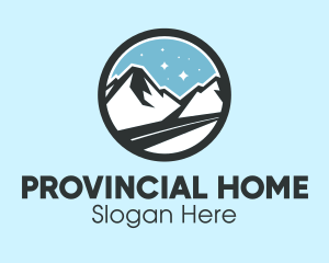 Outdoor Mountain Peak  logo design