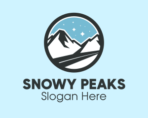 Outdoor Mountain Peak  logo design