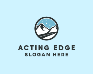 Outdoor Mountain Peak  logo design