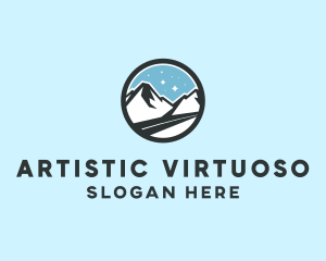 Outdoor Mountain Peak  logo design