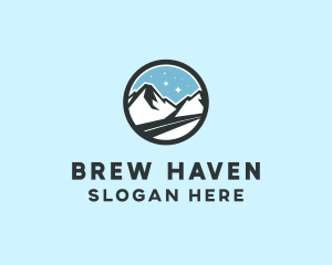 Outdoor Mountain Peak  logo design