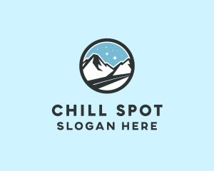 Outdoor Mountain Peak  logo design