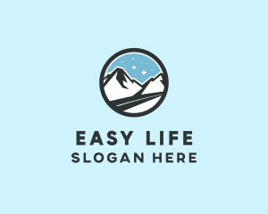 Outdoor Mountain Peak  logo design