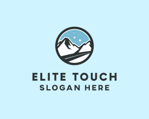 Outdoor Mountain Peak  logo design