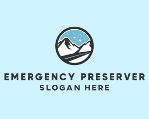 Outdoor Mountain Peak  logo design