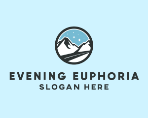 Outdoor Mountain Peak  logo design