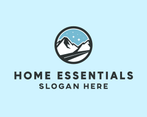 Outdoor Mountain Peak  logo design