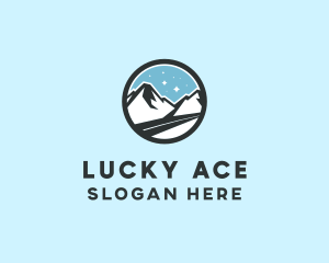 Outdoor Mountain Peak  logo design