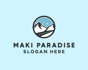 Outdoor Mountain Peak  logo design