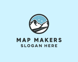 Outdoor Mountain Peak  logo design