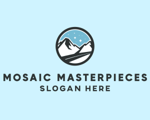 Outdoor Mountain Peak  logo design